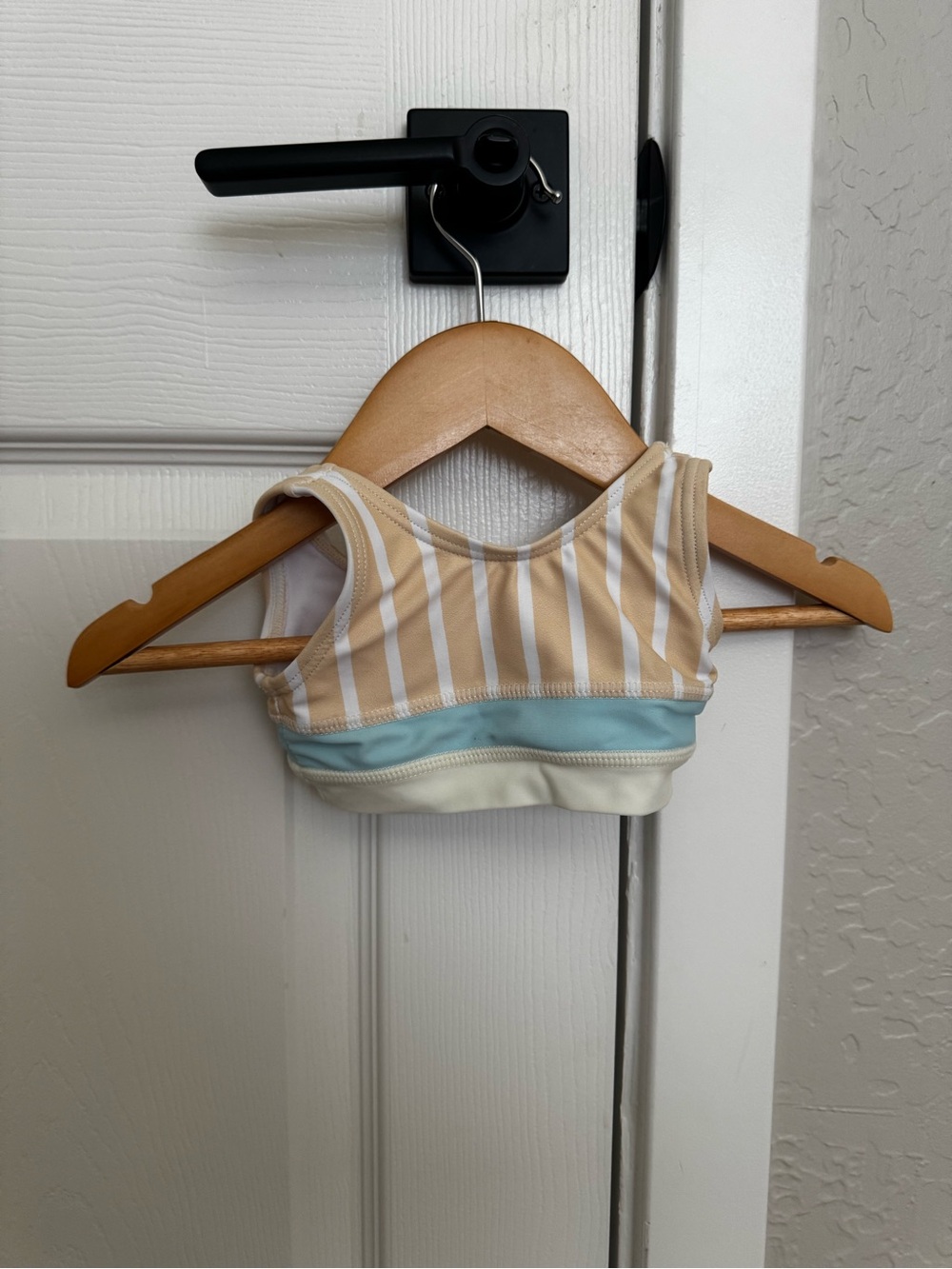 Striped Yellow & Blue Baby Girls' Swim Bikini Top & Bottom